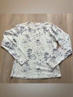 Recollections Cream Tee with Navy Toile Sketch